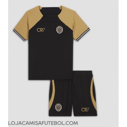 Camisa de Futebol Sporting CP Equipamento Alternativo Infantil 2023-24 Manga Curta (+ Calças curtas)